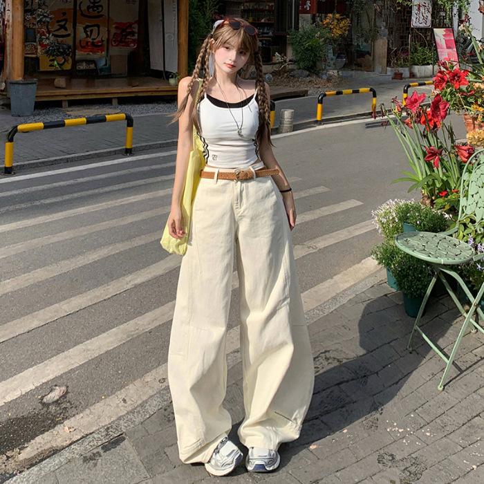 Damen High Waist Straight Leg Wide-Leg Jeans - Neue Herbstmode