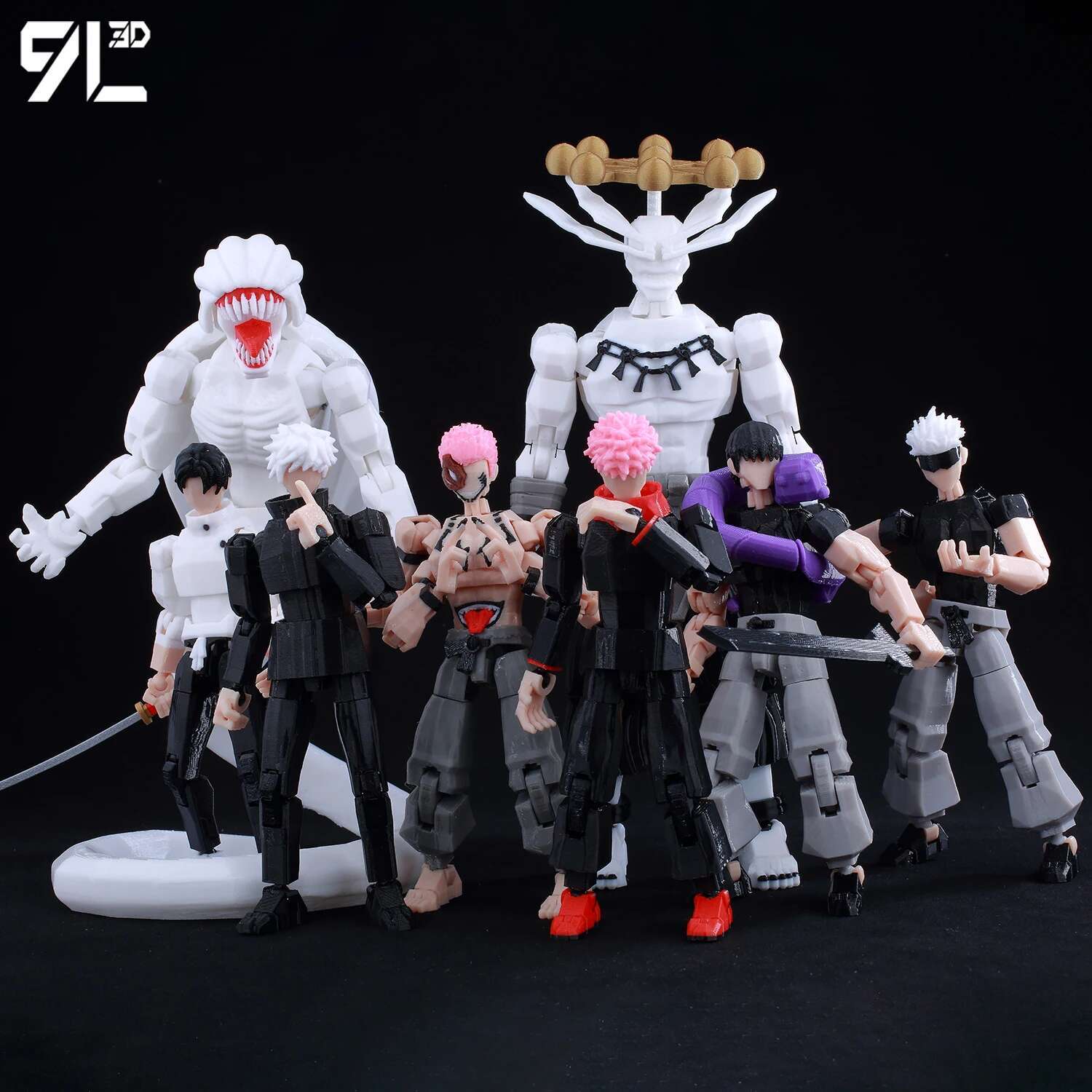 Writing A Notebook 9L3d Printed Jujutsu Kaisen Mahoraga Figure Dummy13 Lucky13 Multi-Jointed Poseable Anime Model Collectible Toy Gift