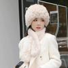 Winter Rabbit Fur Hat, Scarf, Two-piece Set, Winter Women's Warm Ear Protection 2025 New Women's Middle-aged Fur Set