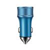 36W Dual USB Type-C Fast Car Charger with Metal QC3.0