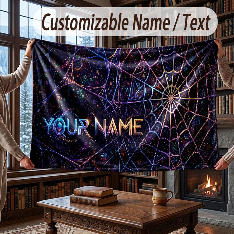 Coperta Morbida e Accogliente a Tema Magia Fantasy con Nome Personalizzato per Divano Letto Casa