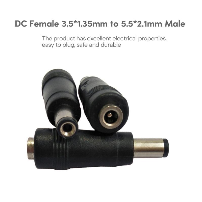 Universal DC3.5x1.35mm Female to DC4.0x1.7mm/5.5x2.1mm/DC5.5x2.5mm Male Adapter for Laptop, Camera Plug Converter