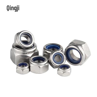 304 Stainless Steel M4 Nylon Hex Lock Nuts