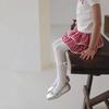 Girls' Solid Color Bow-Knot Cropped Tights
