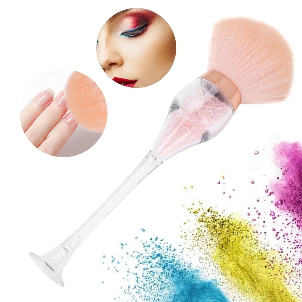 Professional Nail Art Dust Removal Brush Portable Blusher Loose Powder Brush Manicure Tool