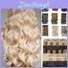 Extensões de Cabelo Feminino Luxuosas Longas Onduladas Peça de Cabelo Sintético 45cm Para Elegância Sem Esforço