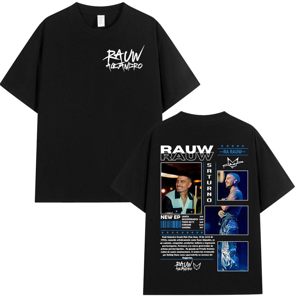 Singer Rauw Alejandro Cosa Nuestra Tshirt Mens Women Vintage Fashion Short Sleeve T Shirt 100 Cotton Casual Oversized TShirts