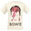 Retro Koszulka z Davidem Bowiem Aladdin Sane Piorun Klasyczny Nadruk Graficzny Kreatywna Inspiracja Prezentująca Fanów Sztuki Rockowej