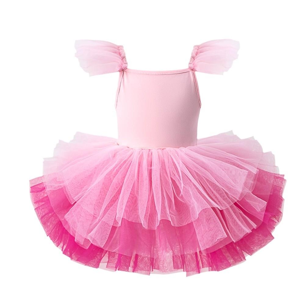 Professional Short Sleeve Ballet TuTu Dress Princes Dress Puffy Ballet Performance Costume Party Dance Dress Stage Wear 90cm