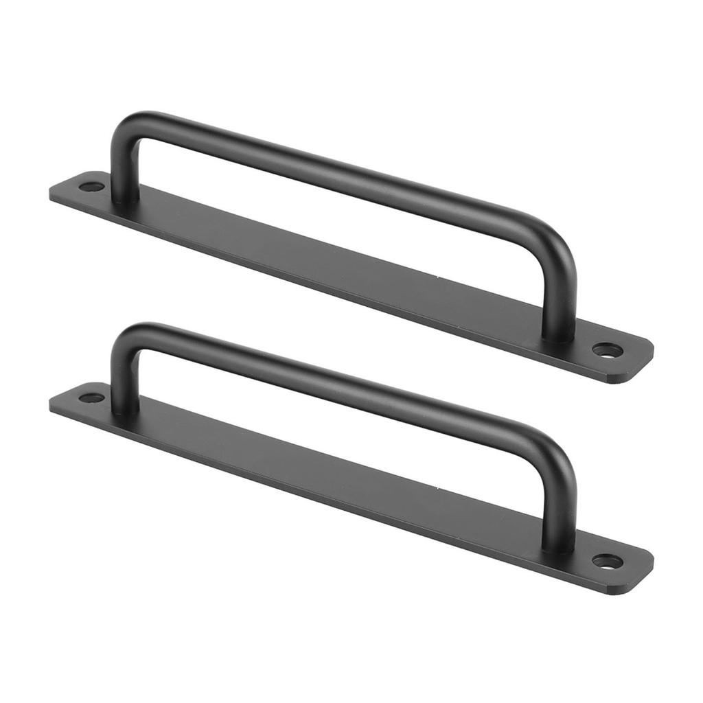 2pcs Elegant Sliding Door Handles Black Aluminum Alloy Pull Handles for Wardrobes Cabinets Garages Sheds