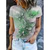3D Butterfly Design T-Shirt, Casual Short-Sleeve Top Suitable for Spring and Summer, Womens Tees