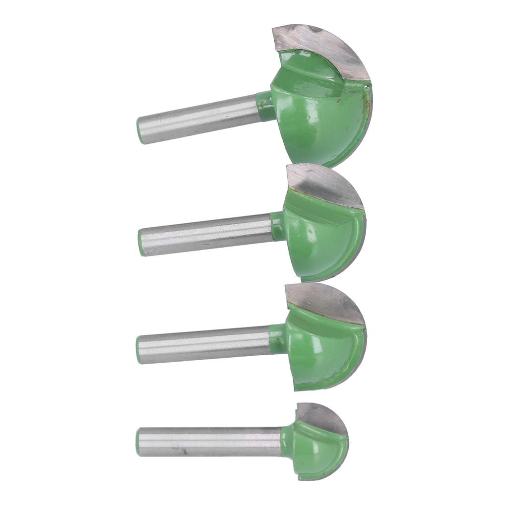 4Pcs Cove Box Router Bit Round Nose 2 Flute Tungsten Steel CNC Woodworking Cutter Tools