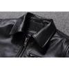 Chinese Size Men Genuine Leather Jacket Natural Cowhide Short Slim Turn Down Collar Men's Leather Jacket Spring Autumn