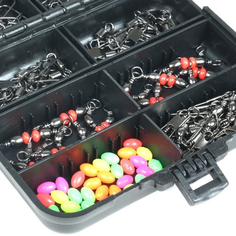 140 Stück Angelschnurverbinder Tackle Snap Wirbel Schieber Lagerwirbel Angelwirbel für Forellenangeln