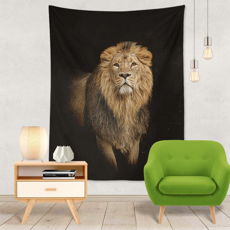 

Гобелен с изображением льва, домашний декор, настенный гобелен, декор в стиле бохо, гобелен в стиле хиппи, Moda 100x75cm