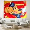 Custom Name Sheriff Labrador Print Tapestry, Backdrop, Easy Setup, Ideal for Bedroom, Office & Living Room, with Aesthetic Wall Hanging Decor.