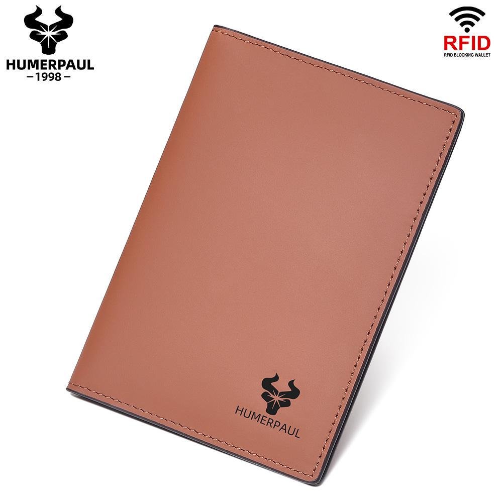 

HUMERPAUL Ladies leather wallet, passport holder, credit card holder, leisure multifunctional passport book protective cover дубильна кора