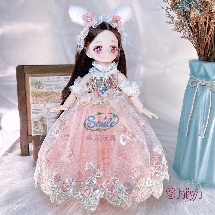Attractive  Anime Eyes 1/6 Bjd Byte Dolls for Kids Girls DIY Ball-jointed Comic Face Doll 30cm with Dresses Clothes Dress Up