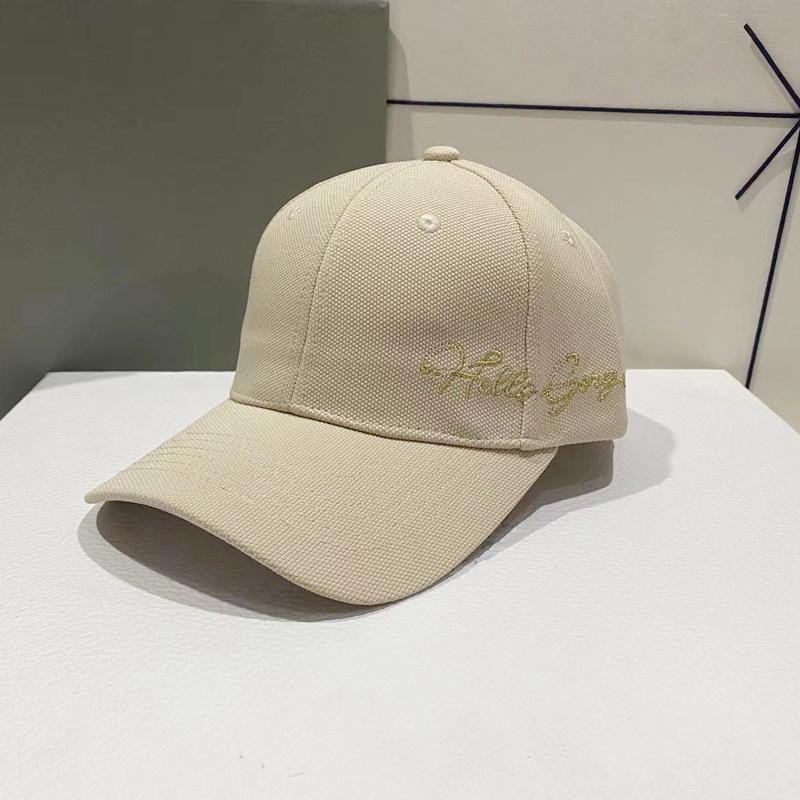 Czarna czapka z daszkiem w koreańskim stylu: Wszechstronny damski kapelusz przeciwsłoneczny z haftowanym napisem - Idealny na wiosnę i jesień