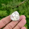 925 Sterling Silver Aquarmarine Stone Birthday Elegant Promise Statement Ring