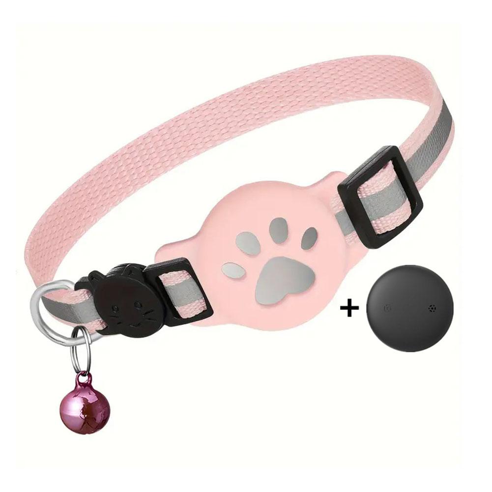Cat Locator Collar Lightweight Adjustable Real Time GPS Tracking Outside Reflective Strips For Night Safety Enhance Pet Safety