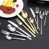 4Pcs Silver Stainless Steel Dinner Cutlery Set Knife Fork Spoon Dinnerware Mirror Tableware Set Wedding Birthday Silverware