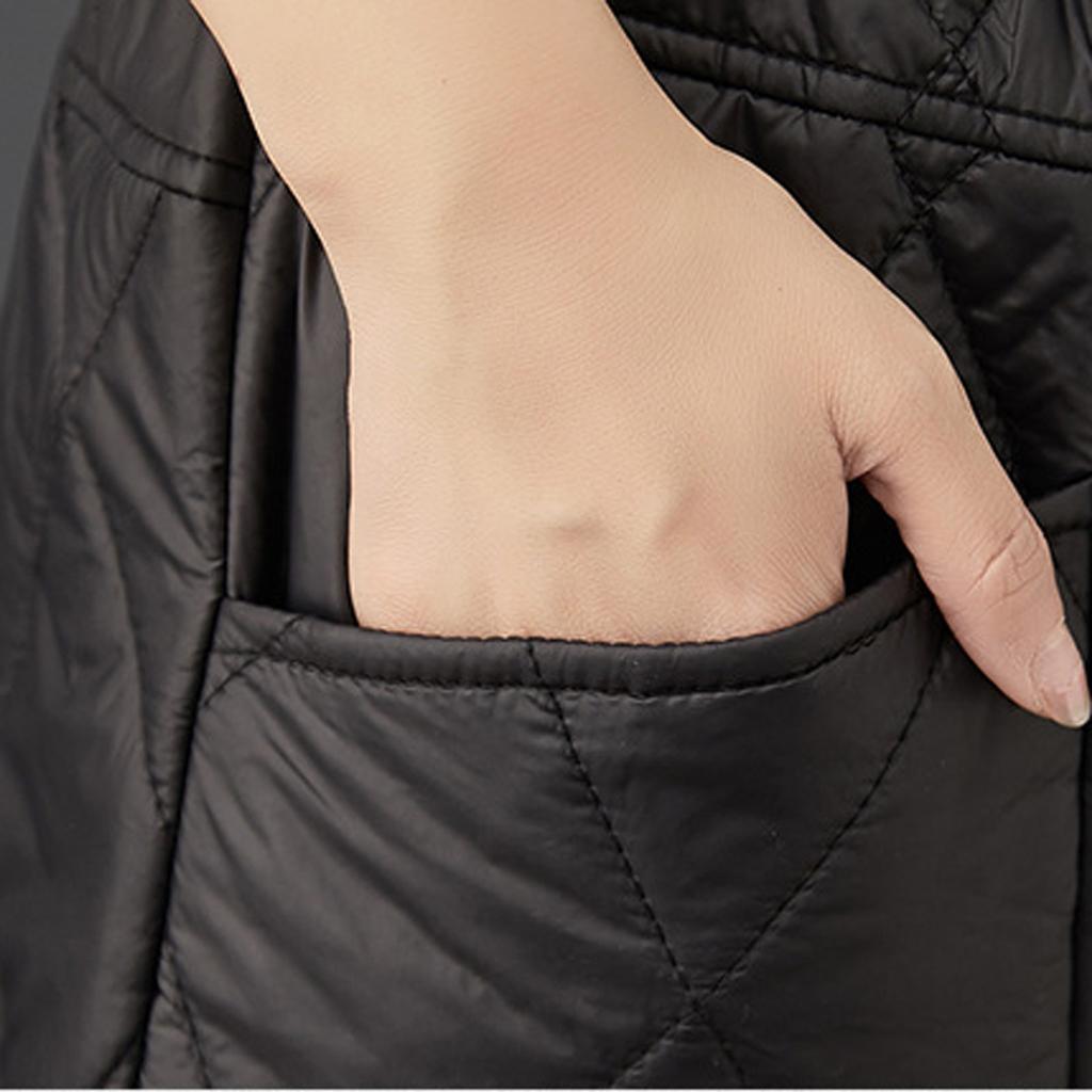 Women's Casual Cotton Trousers For Winter Warmth And Thin Down Straight Pockets