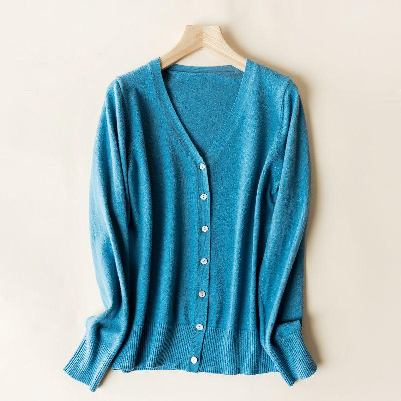 Frauen Strickjacken Herbst Winter Einreiher V-ausschnitt Strick Pullover Mode Kurze Strickwaren Solide Jumper