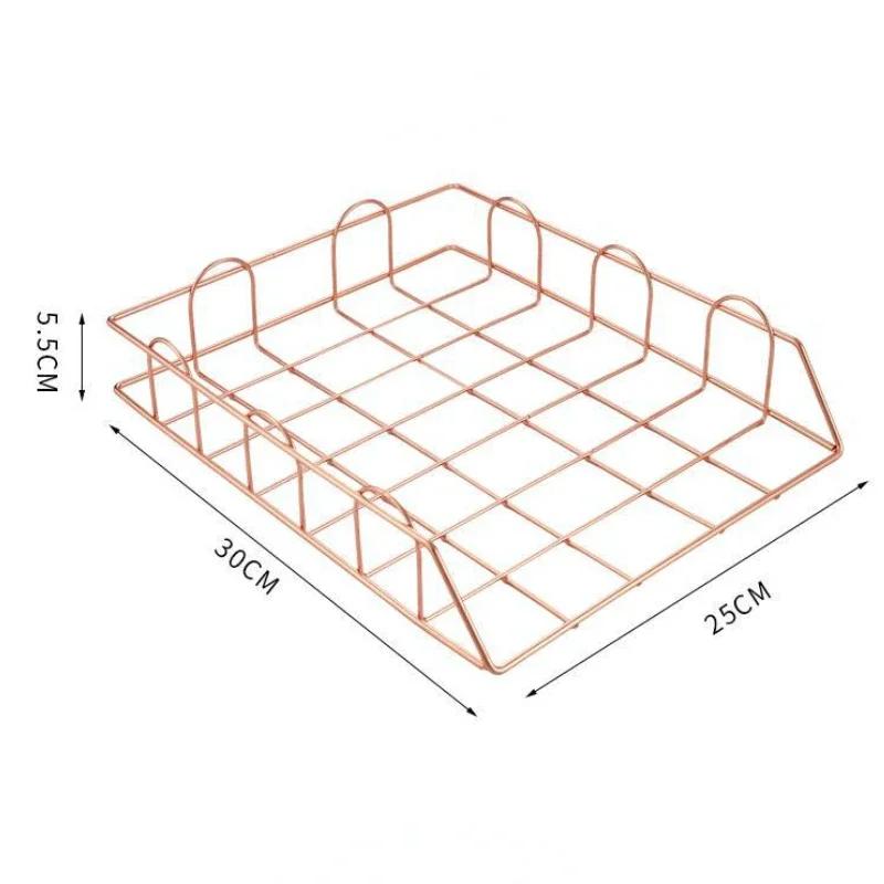 Multi-functional Iron Desk Organizer Storage Basket for Home Office Storage Organizer