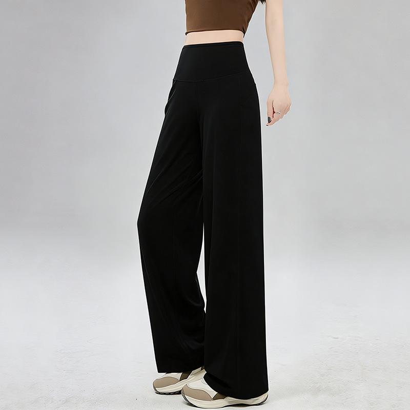 

Plus Size Women s Casual Yoga Pants - Thin, Loose, Wide-Leg for Fitness, Running, Training (Spring/Summer) L [100-115 lbs]