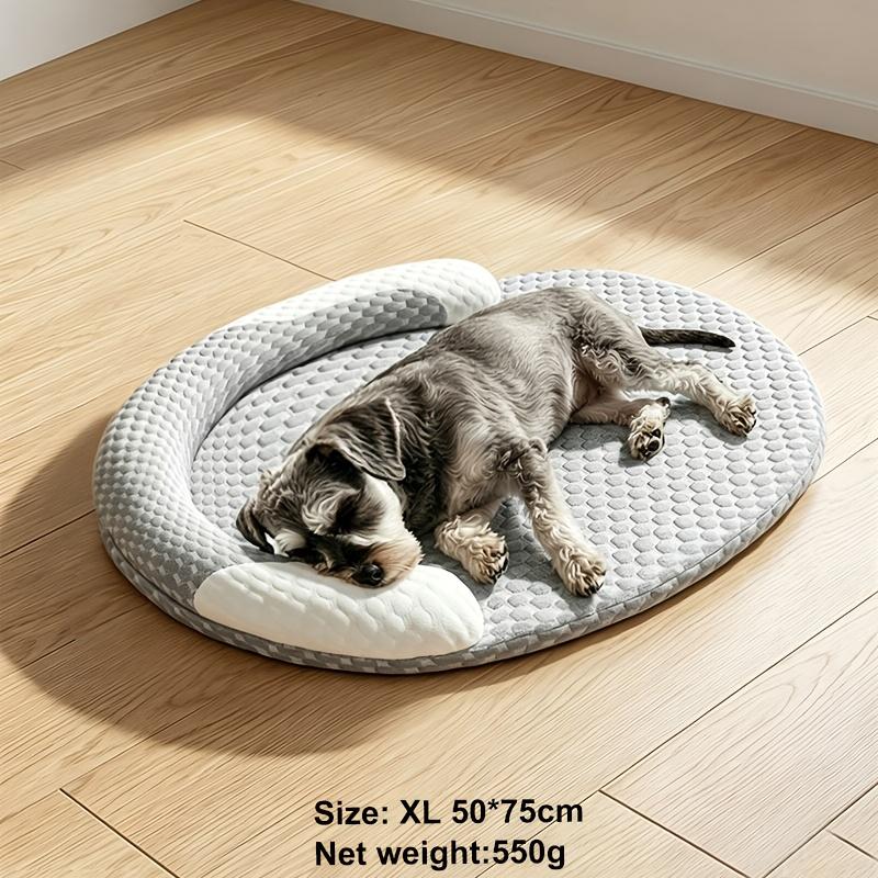 Orthopedic Cooling Dog Bed, Breathable Summer Pet Bed with Raised Edge, Soft Washable Dog Bed Mat for Small To Medium Dogs And Cats