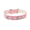 Pet Products Diamond Letters Leash Sequin Decorated Leather Collar