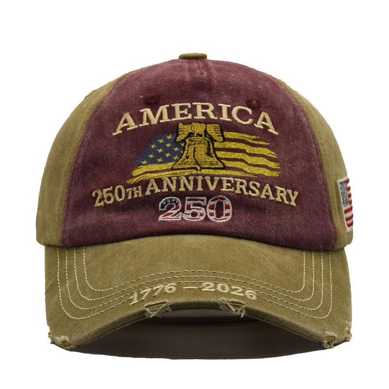 US 250th Anniversary Caps America Embroidered Baseball Cap 1776-2026 Gift for Dad Vintage Design Hats GZW