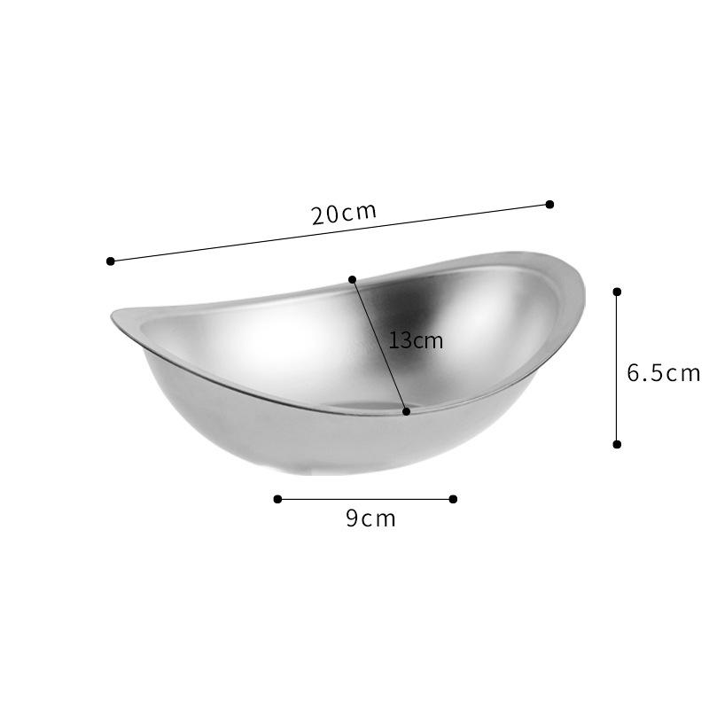 304 Stainless Steel Korean Tableware Ingot Bowl Creative Salad Sugar Fruit Bowls Plates Dishes for Food Kitchen Utensils