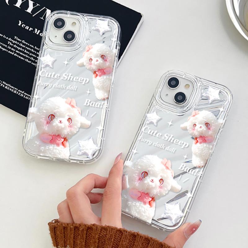 Mobile Phone Cases for iPhone 11 13 XR 15 Pro Max 12 14 Pro Max Case iPhone 16 7 Plus 8 Plus XS Max 6 15 Plus Laser Wave Pattern Anti-drop Waterproof