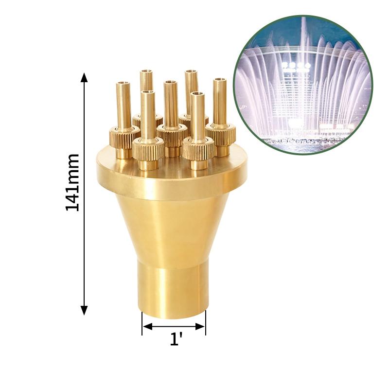 Brass Fountain Nozzles Internal Thread Firework Fountain Universal Direct Jet Nozzle Park Square Landscape Fountain Spinklers