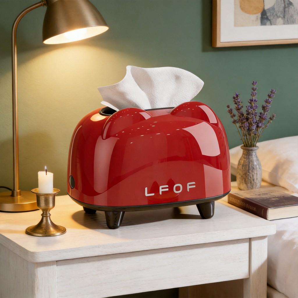 Modern Minimalist Plastic Tissue Box With Logo For Living Room And Bedroom Decor