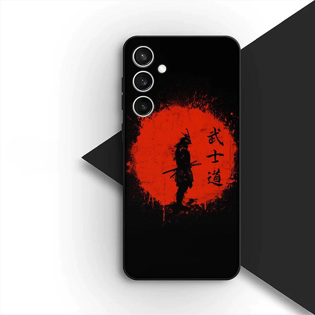 

Cover for Samsung Galaxy S24 S25 S23 FE Ultra Plus S7 Edge S25+ S23+ A56 5G Casing Phone Case Bushido Samurai Yin Yang Galaxy S7