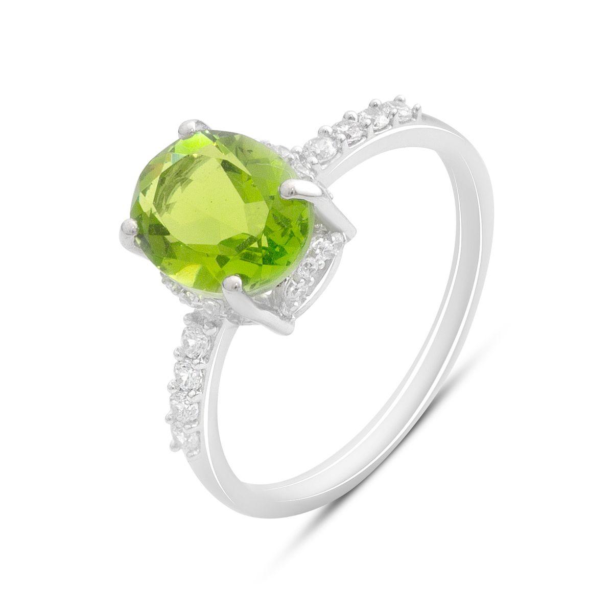 

Серебряное кольцо с хризолітом, вес изделия 1,93 гр (60002176) 17