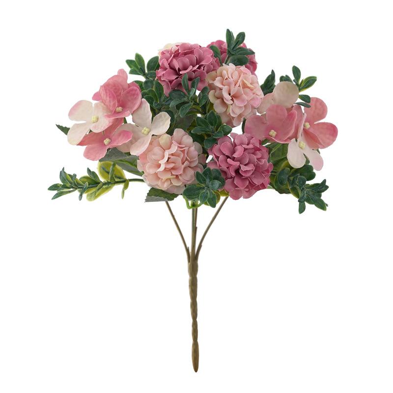 5-pronged Vintage Hydrangea, Silk Flower, Artificial Flower, Green Plant, Wedding Photography, Home Decoration Arrangement