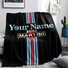 1PC Martini Custom Name Patterned Flannel Blanket Suitable For All Seasons For Home Decor Warmth And Comfort Gifts Holiday Present