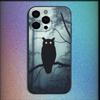 Pet Cute Owl Phone Case For iPhone 16,15,14,13,12,11,Pro,X,XS,Max,XR,Plus,Mini Soft Black Cover