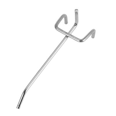 ABWR-50Pcs 100Mm Pegboard Hooks Slat Wall Retail Display Shop Peg Hang Fits Home Hanger Chrome Metal 1-1.5Kg Loading
