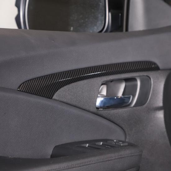ABS Carbon Car Inner Door Panel Trim For Honda Pilot Ridgeline Passport 2016-22