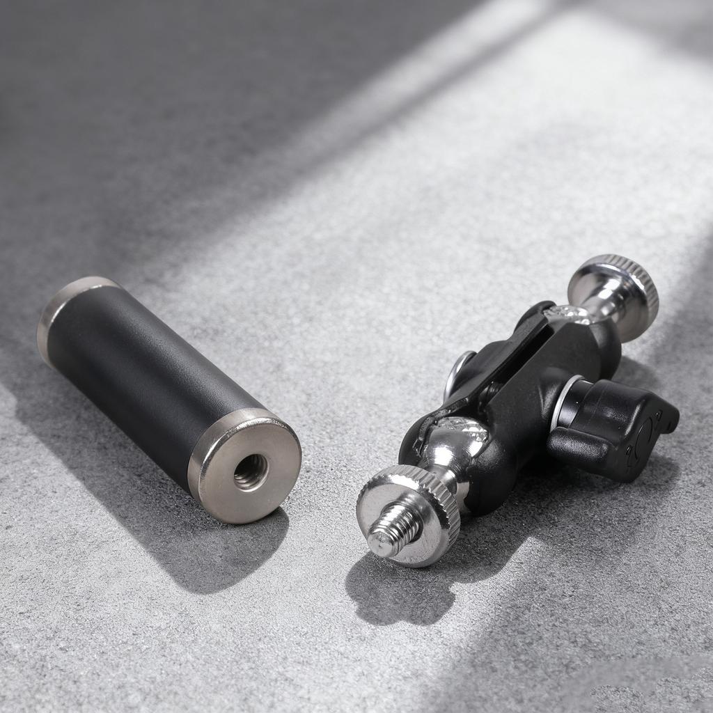 Action Camera & Phone Holder 1/4" Female Thread Tube Extension Rod Metal Design for Secure Live Streaming Setups