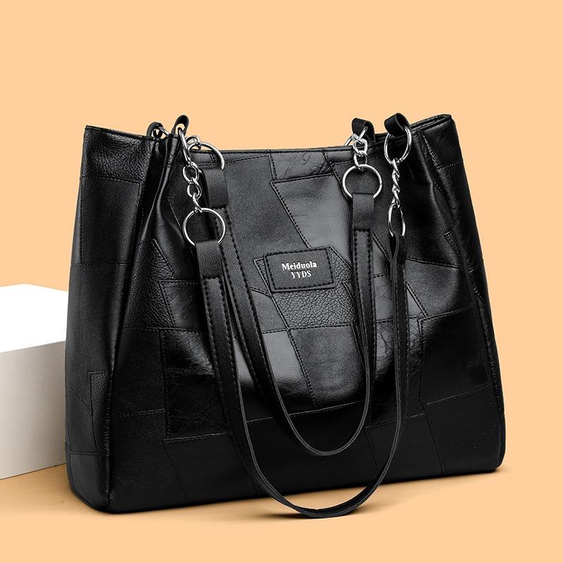 Soft Leather Large Capacity Tote Bag Women's Bag Retro Work Commuter Shoulder Bag