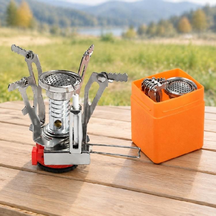 Outdoor Gas Cooker Stove Head with Folding Cookware Rest for Boiling Water, Making Coffee, and Heating Camp Meals Outdoors