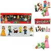 Six Piece Super Mario Bros Action Figure Toys Set Featuring Luigi Yoshi And Mushroom Collectibles For Kids