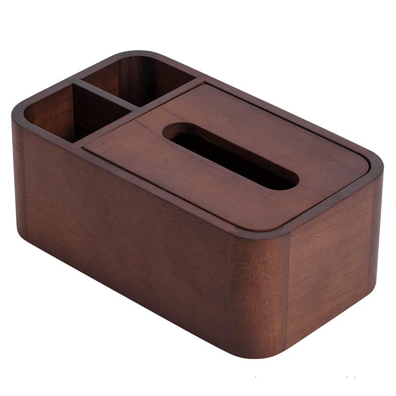 Luxury Walnut Tissue Box, Napkin Holder, Rectangular Storage Rack, Living Room Remote Control Storage Box, Kitchen Supplies