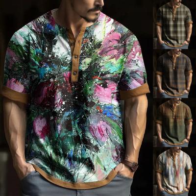 Men's Short Sleeve Graphic And Embroidered Fashion T-Shirt Spring And Summer Short Sleeve Printed